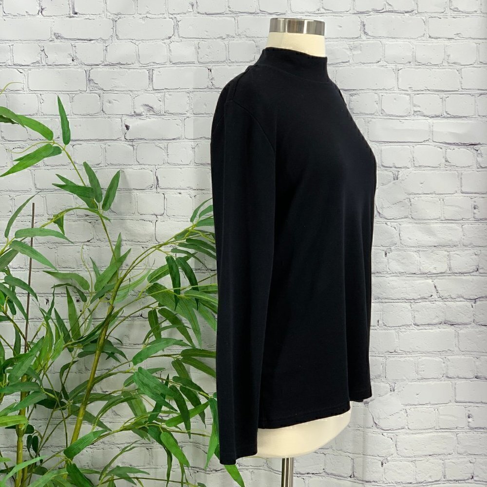 🎉Karen Scott Black Long Sleeve Top - Picture 2 of 6